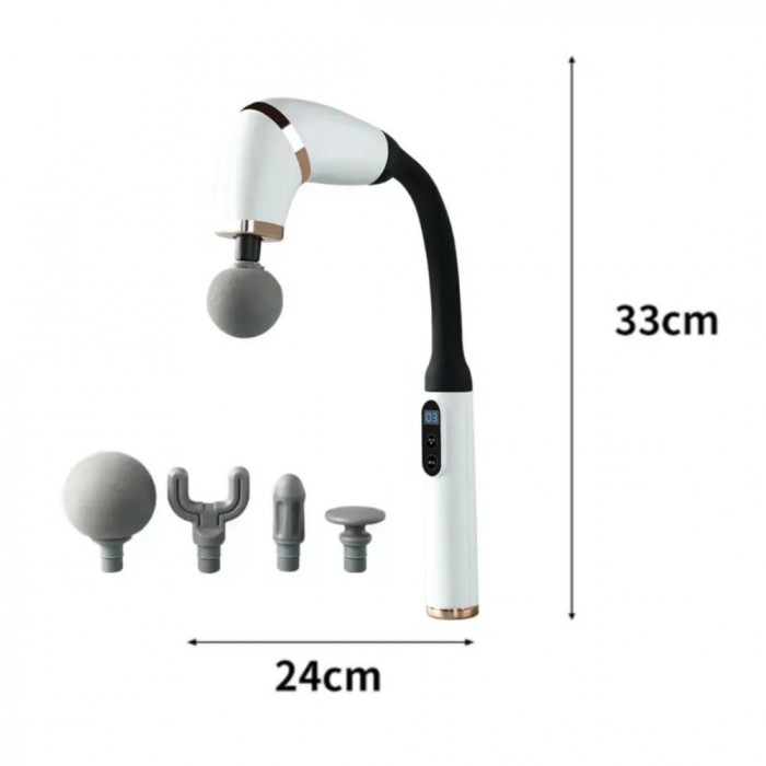 Aparat Profesional de Masaj Tip Pistol cu Extensie, Pentru Umeri, Abdomen, Picioare, Coapse, Fizioterapie, Tonifiere, Anticelulitic, Vibromasaj, Acumu
