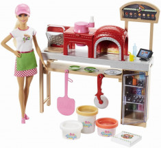 Papusa Barbie Pizza Chef cu accesorii foto