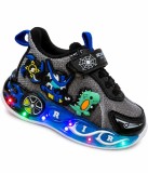 Cumpara ieftin Pantofi sport cu lumini LED, Model Playful, Negru (Marime Disponibila: Marimea
