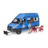 Cumpara ieftin Bruder Sprinter Camping Mercedes Benz cu sofer si accesorii