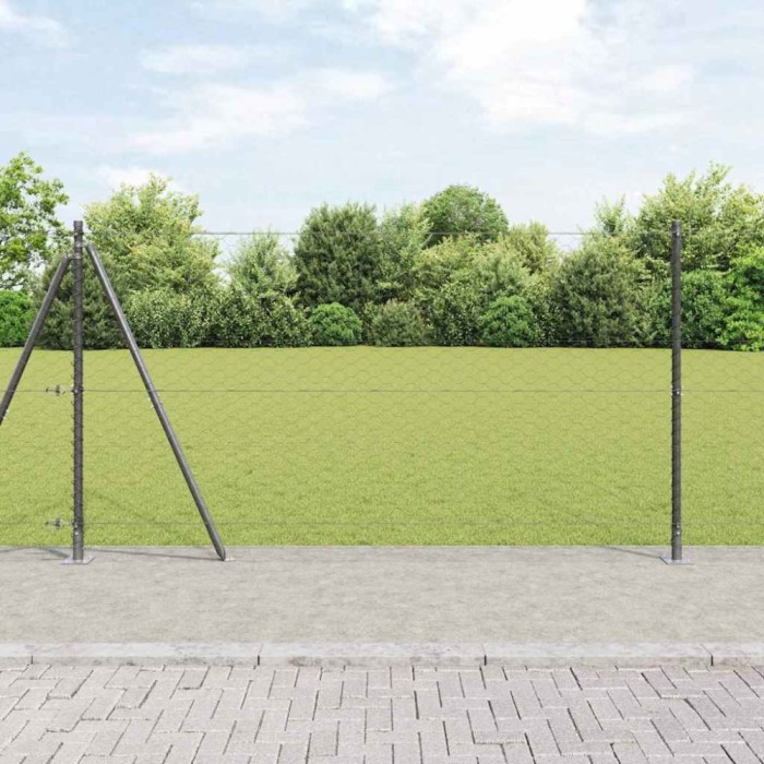 gard hexagonal Gri 1.2x100 m Oțel