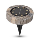 Lampa solara de gradina 8x LED WW cu tarus, mozaic Entac