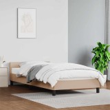 Cumpara ieftin Cadru de pat cu tăblie fără saltea, cappuccino, 90x190 cm