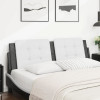 VidaXL Pernă pentru tăblie pat, alb și negru, 160cm, piele artificială 374871