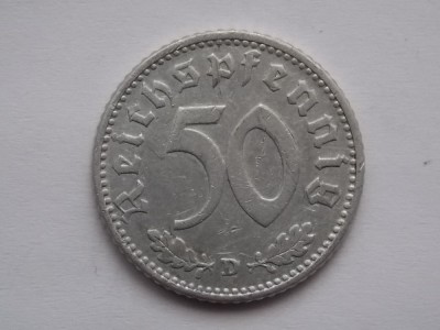 50 PFENNIG 1935 D GERMANIA foto