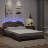 VidaXL Cadru de pat, Viana, cu LED fără saltea, maro, 140x190 cm 3214017