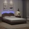 vidaXL Cadru de pat, Viana, cu LED fără saltea, maro, 140x190 cm 3214017