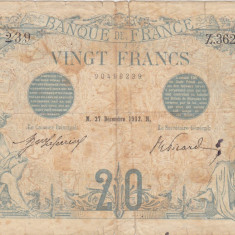 FRANTA 20 FRANCS FRANCI 27-12-1912 Uzata