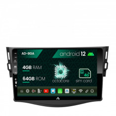 Navigatie Toyota RAV4 (2006-2013), Android 12, A-Octacore 4GB RAM + 64GB ROM, 9 Inch - AD-BGA9004+AD-BGRKIT096