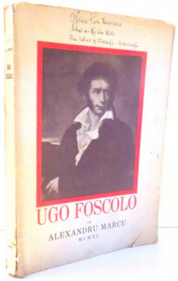 UGO FOSCOLO de ALEXANDRU MARCU , 1940 foto
