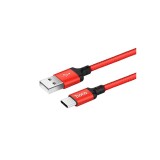 Cablu de date Hoco Premium USB C Tip-C la USB 2.0 2A-Lungime 2 Metri-Culoare Roșu