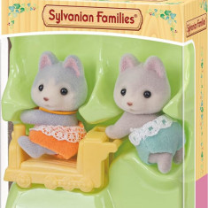 Figurine Sylvanian Families-Gemenii Catelusi Husky