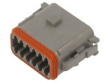 Conector cablu-cablu DT mamă 12 pini IP68 gri
