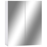 Cumpara ieftin Dulap de baie cu oglinda, alb, 60x15x75 cm, MDF