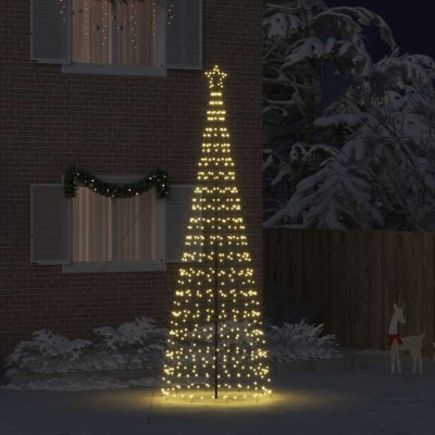 vidaXL Brad de Crăciun LED cu 800 LED Alb cald 400 cm Fier 42018753 foto