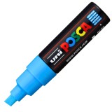 Marker UNI PC-8K Posca, 8.0 mm,varf tesit,albastru deschis