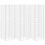 vidaXL Straturi &icirc;nălțate de gabioane, 3 buc., 30x30x100 cm, fier 151249