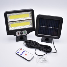 Lampa Solara De Exterior Cu Senzor De Miscare,Brate Reglabile, 2 Led COB foto