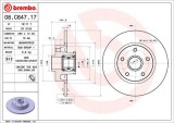 BREMBO 08.C647.17 PRIME LINE - With Bearing Kit Disc frana