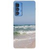 Husa compatibila cu Motorola Edge 20 Lite model Clear sky over beach, Silicon, TPU, Viceversa, Transparent, Carcasa