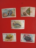 SHARJAH, PEȘTI - 5 VALORI MNH