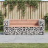 VidaXL Bancă de grădină cu gabion, 184x71x65,5 cm, lemn masiv Douglas 3196237