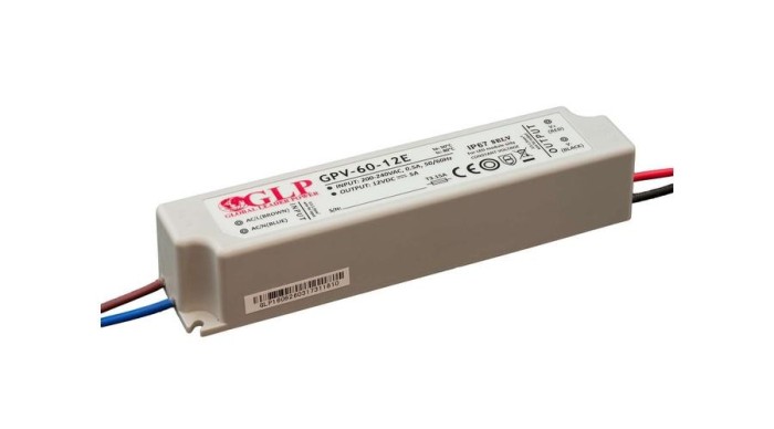 GLP GPV-60-24E, sursă de alimentare GLP seria GPV 24V/2.5A, CV, fără PFC, carcasă din plastic IP67, interval de intrare UE