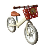 Bicicleta fara pedale pentru copii, roti 11 inch spuma EVA, scaun si ghidon reglabile, cos depozitare, crem, ProCart