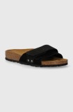 Birkenstock slapi de piele Oita femei, culoarea negru, 1024200