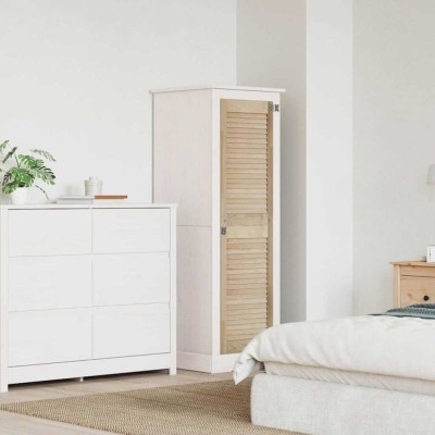 vidaXL Ușă de Dulap natural 140.5 x 2.1 x 49.5 cm Lemn masiv de pin 42019260 foto