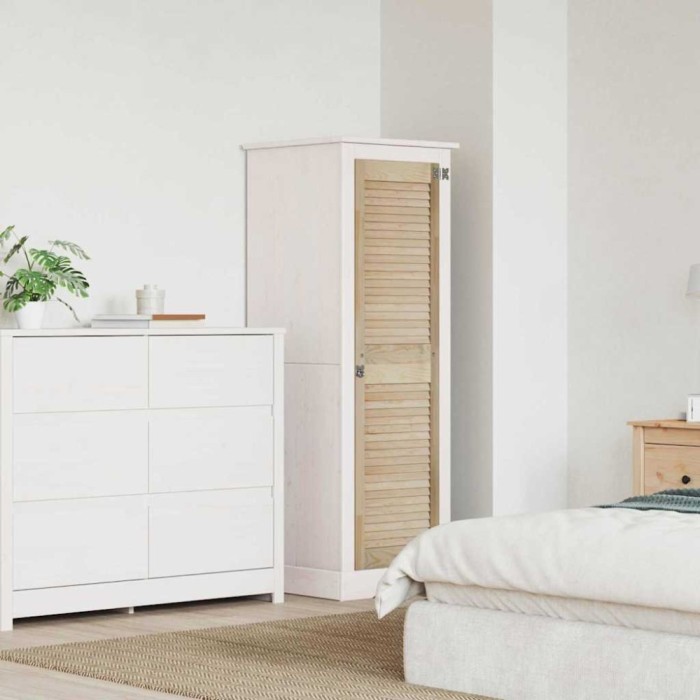 vidaXL Ușă de Dulap natural 140.5 x 2.1 x 49.5 cm Lemn masiv de pin 42019260