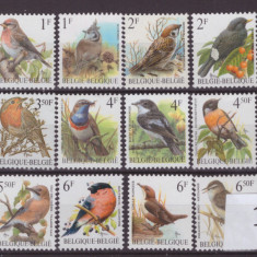 168=BELGIA-Pasari-Lot de 18 timbre nestampilate,MNH