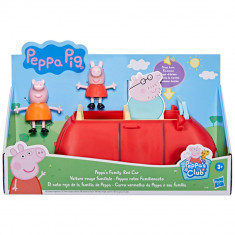 Set de joaca cu doua figurine Peppa Pig, Peppas Family Red Car