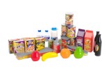 Set joaca supermarket cu fructe, alimente, conserve si sucuri, multicolor, 3 ani +