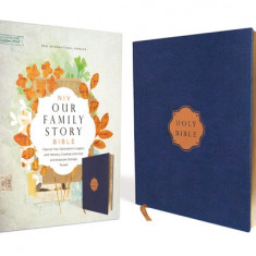 Niv, Our Family Story Bible, Cloth Over Board, Navy, Red Letter Edition, Comfort Print: Capture Your Generation's Legacy with Memory-Creating Activiti