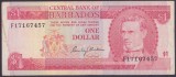 Bancnota Barbados 1 Dolar (1973) - P29 VF ( vezi descriere )