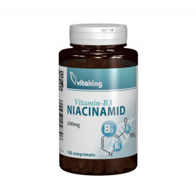 Vitamina B3 (niacinamida) 500mg, 100cps, Vitaking foto