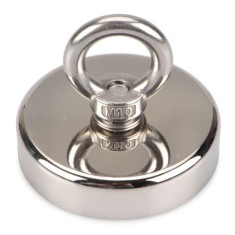 Magnet neodim oală D 80 mm c&acirc;rlig inelar - fishing / pescuit 250 KG Strong