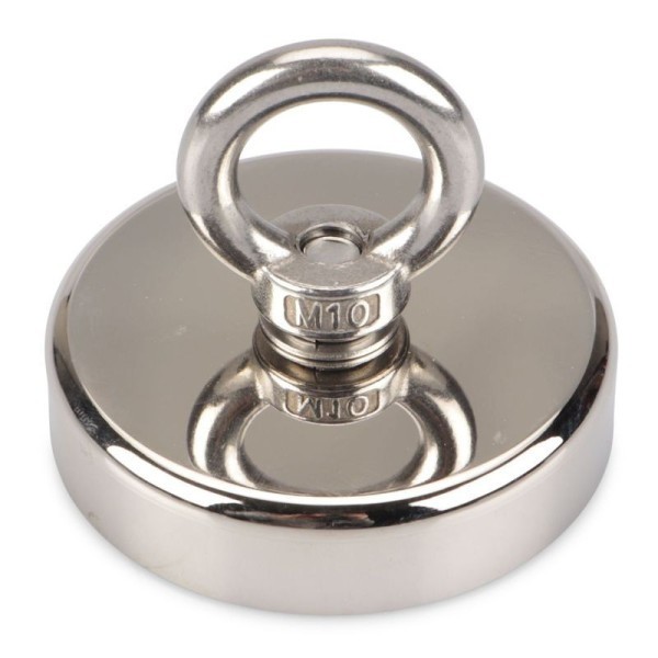 Magnet neodim oală D 80 mm c&acirc;rlig inelar - fishing / pescuit 250 KG Strong