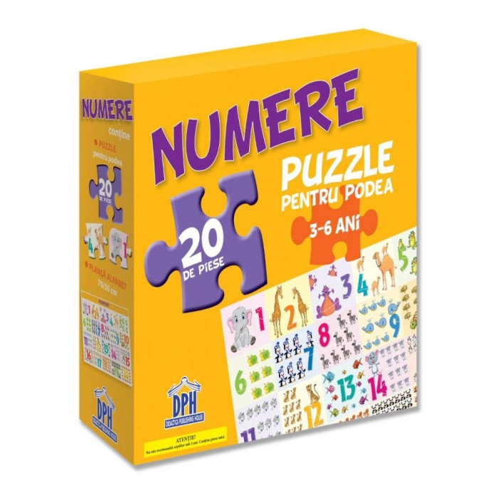 Numerele - Puzzle Podea 50X70 + Afis 50X70, - Editura DPH