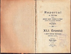 C8752N Raportul al XLI-lea despre gimnasiul superior fundațional din Năsăud pentru anul școlastic 1903/1904 publicat de Ioan Ghetie