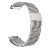 Curea Milanese Loop Slim, compatibila Samsung Galaxy Watch 5 Pro, telescoape Quick Release, Argintiu
