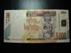 CONGO 5000 FRANCS 2013 UNC foto