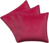Set de 3 fete de perna Tan.Tomi, catifea, coral intunecat, 50 x 50 cm