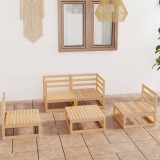 Cumpara ieftin Set mobilier de grădină, 5 piese, lemn masiv de pin