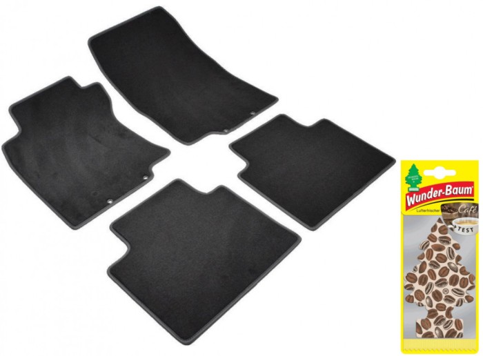 Covorase auto din mocheta Umbrella pentru Nissan X-Trail III (2013-prezent) + Odorizant Auto Bradut Wunder-baum Cafe