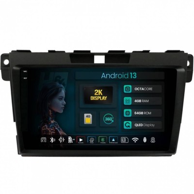 Navigatie 2K Mazda CX-7 (2008-2013) 4GB RAM Android 13 Octacore Slot Sim 4G DSP GPS Wi-FI Carplay Android Auto USB Bluetooth Waze Touchscreen 9.5 Inch foto