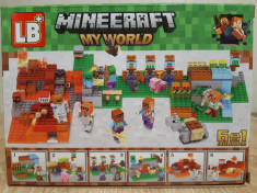 NOU/SIGILAT - Set de 80 piese tip lego Minecraft - My World LB 514-5 foto