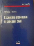 EXCEPTIILE PROCESUALE IN PROCESUL CIVIL-MIHAELA TABARCA-271579