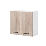 Dulap Superior Leziter Praktik 60, 2 Uși, Alb / Stejar Sonoma, Laminat, 60x58x31 cm